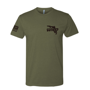 Florida Wild Swamp Buddies Tee – Military Green